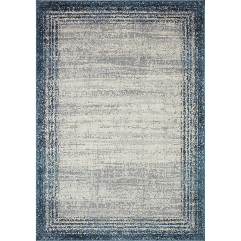 Gracie Oaks Esenler Navy/Gray Area Rug & Reviews Wayfair